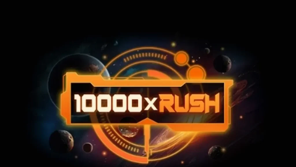Tampilan visual minimalis dan modern dari slot 10000 x Rush
