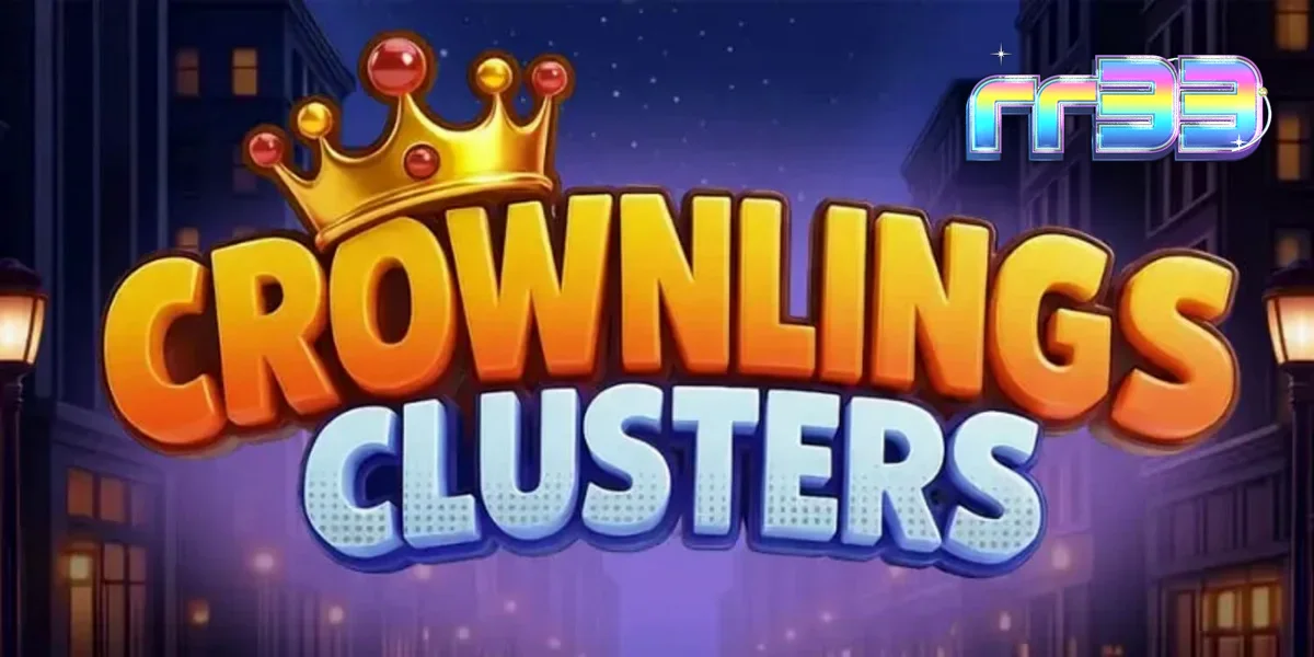 Tampilan visual ceria dan penuh warna dari slot Crownlings Clusters dengan karakter blob neon.